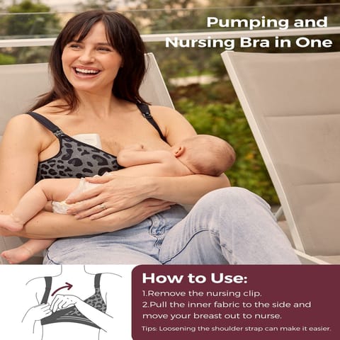 4-in-1 Hands-Free Pumping Bra - Size M