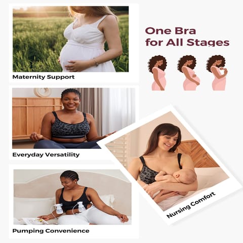 4-in-1 Hands-Free Pumping Bra - Size S