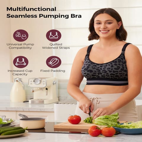 4-in-1 Hands-Free Pumping Bra - Size S