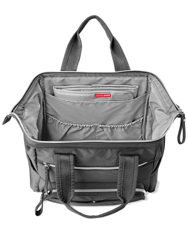 Skip Hop Mainframe Diaper Bag Backpack - Wide Open Baby Diaper Bag With Phone Pocket (Charcoal), Standard, 9J639110