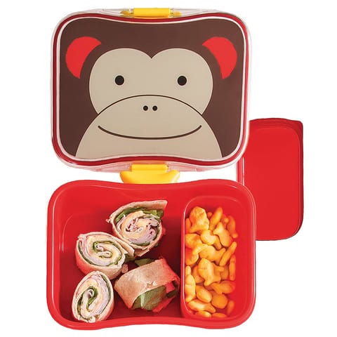 Skip Hop Zoo Lunch Kit Monkey (3 Years to 6 Years), Red, (SH9J648110)