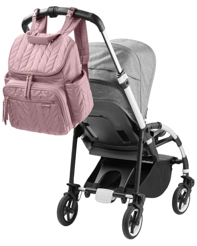 Skip Hop Forma Diaper Backpack - Maternity Bag for Newborn Baby, Multiple Pocket with Insulated Bottle Pockets & Multi Compartments Diaper Bag for Mother for Travel - Mauve Mist