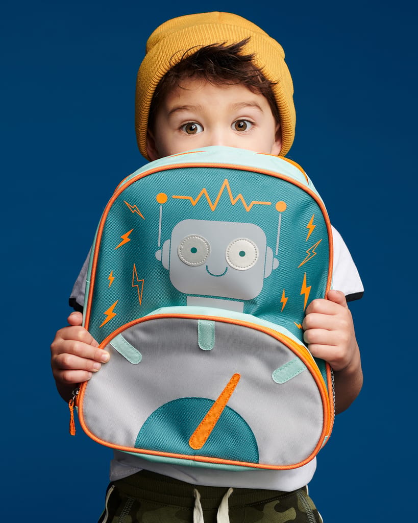 Skip Hop 30 litres Spark Style Little Kid Backpack-Robot - Multicolor