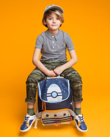 Skip Hop 30 litres Spark Style Big Kid Backpack (Rocket, Blue)