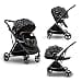 StarAndDaisy Coballe Baby Stroller, 2 in 1 High Landscape Convertible Reversible Bassinet Pram for Infant, Foldable Aluminum Alloy Pushchair with Adjustable Backrest, 3D Suspension (Green)