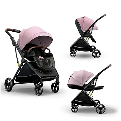 StarAndDaisy Coballe Baby Stroller, 2 in 1 High Landscape Convertible Reversible Bassinet Pram for Infant, Foldable Aluminum Alloy Pushchair with Adjustable Backrest, 3D Suspension (Green)