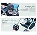 StarAndDaisy Sunrise Baby Stroller Lightweight Foldable Stroller for 0-5 Years,Adjustable Backrest, 360° Swivel Wheel, Extended Mosquito Net, Reversible Handlebar (Gama) Multicolor