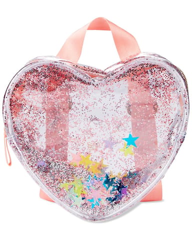 Skip Hop Clear Glitter Heart Kid Backpack 6 Years+