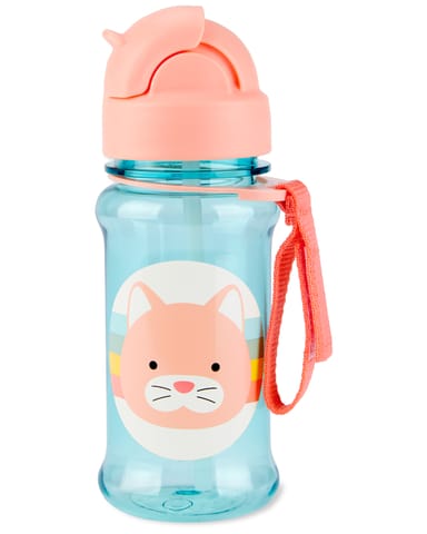 Skip Hop Zoo Straw Bottle with Tritan Renew, BPA-Free & PVC-Free Sippy Bottle for Kids, 355 mL Sipper