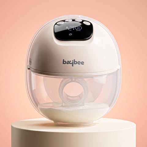BAYBEE Elora Pro Electric Wearable Breast Pump for Mothers | Hands-Free BPA-Free Breast Milk Pump | 4 Smart Modes, 12 Suction Levels | 180ml Capacity | USB-C Fast Charging | Auto Shut-Off | Beige