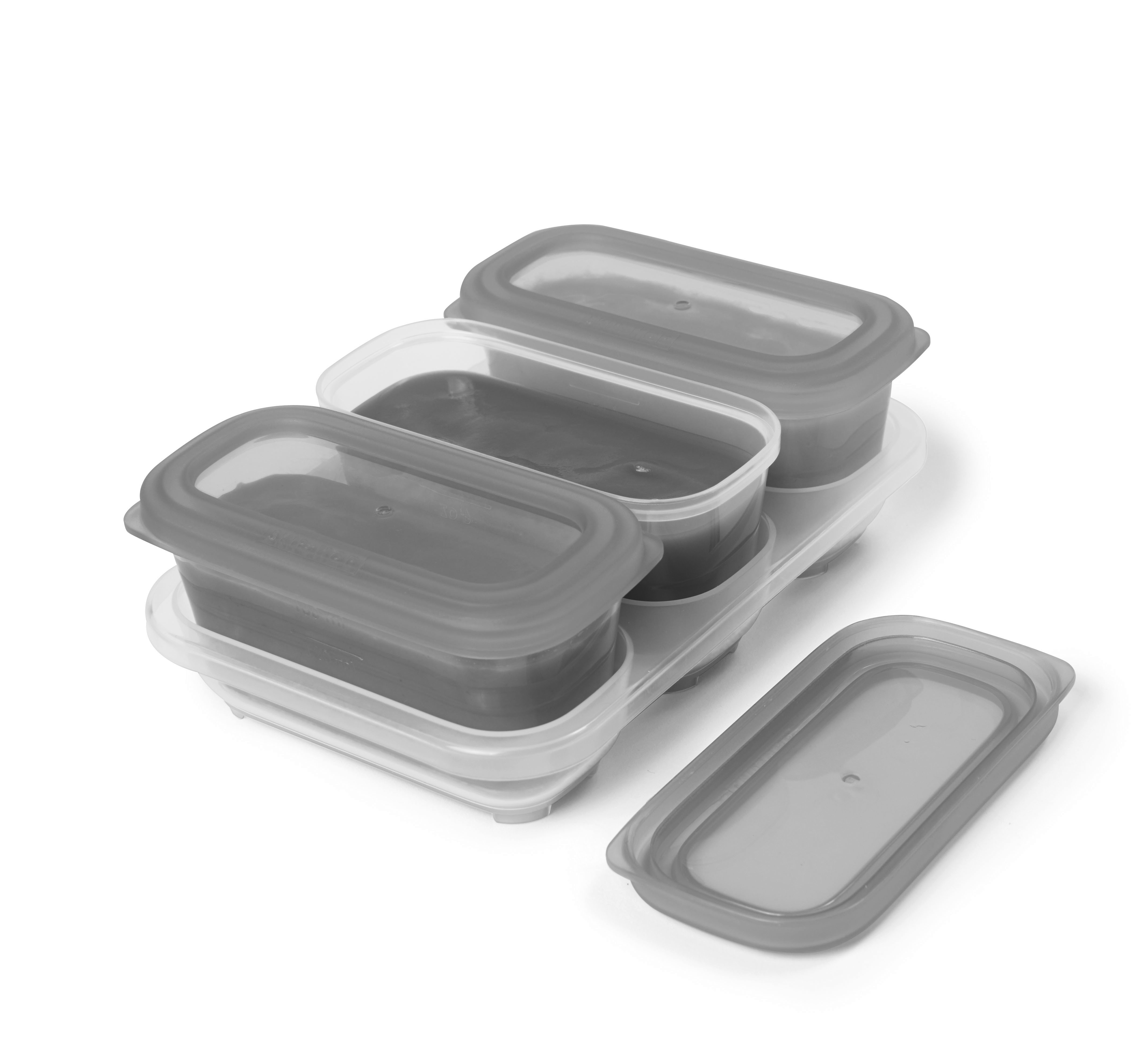 Easy-Store 6 oz Containers- Set of 3 Grey