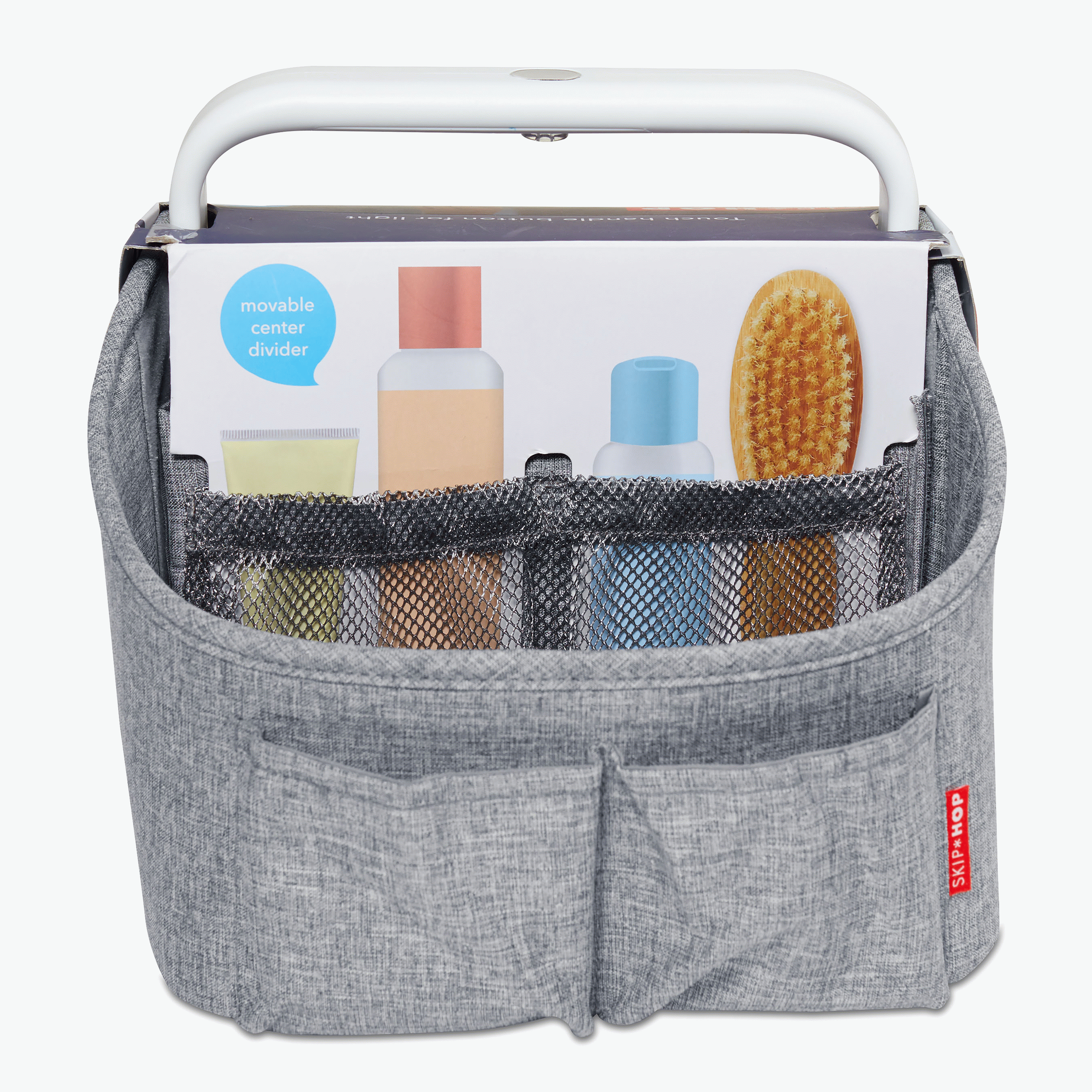 Light Up Diaper Caddy- Heather Grey